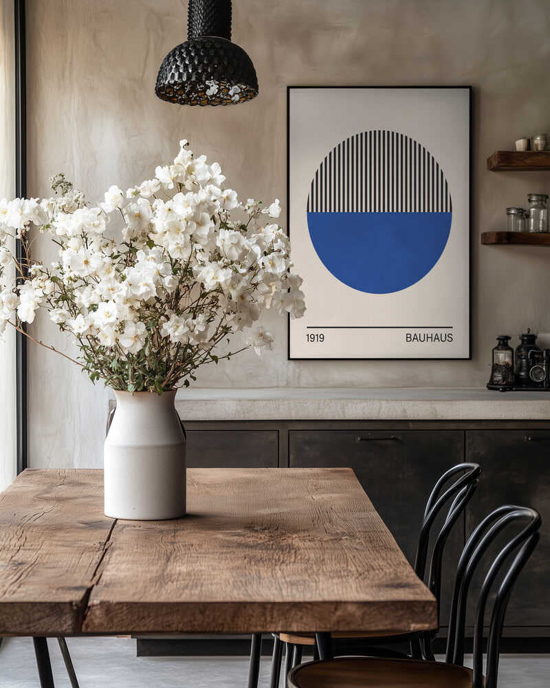 Geometric Blue Circle