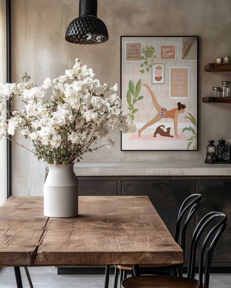 Home Yoga With Cat