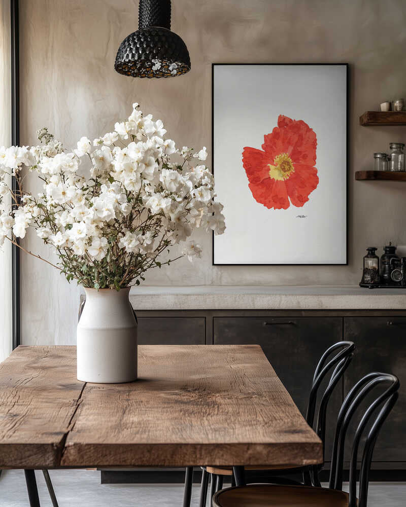 Single Red Poppy
