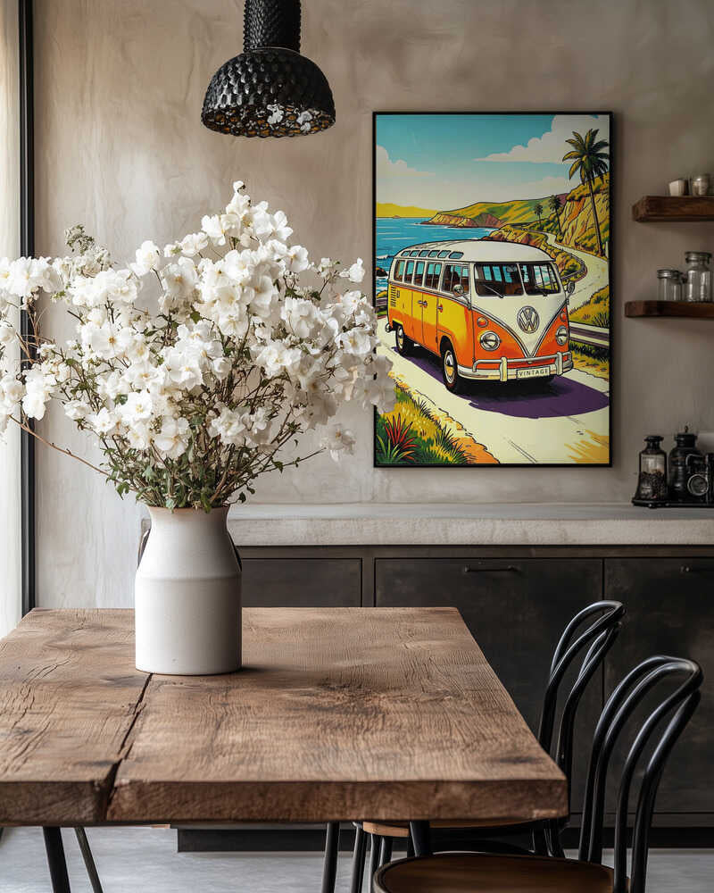 Vintage Bus Coastal Drive
