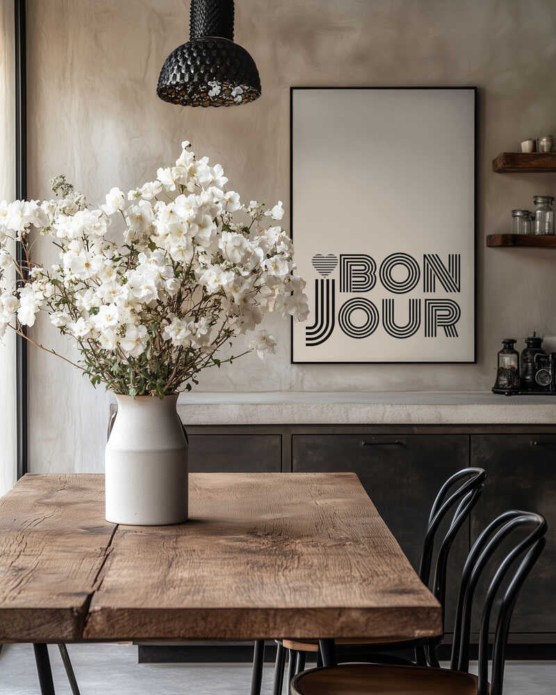 Striped Bonjour Heart