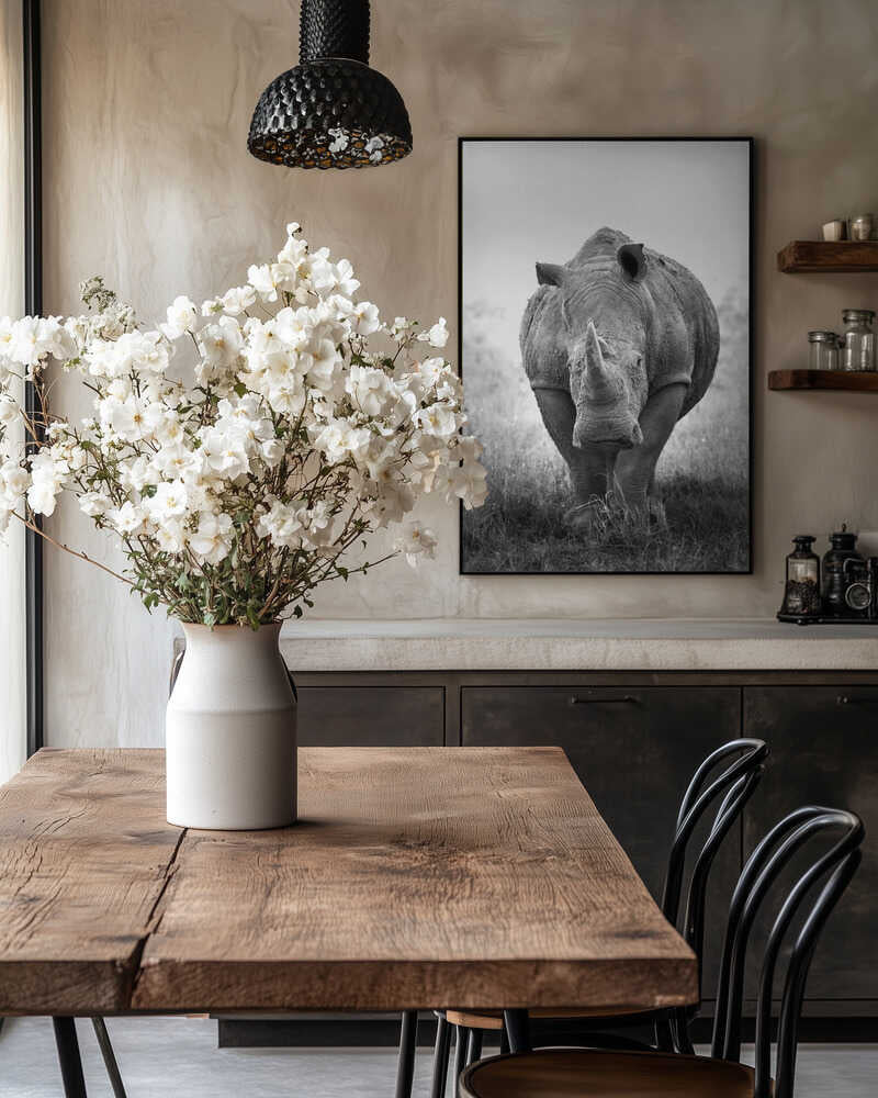 Powerful Rhino Portrait