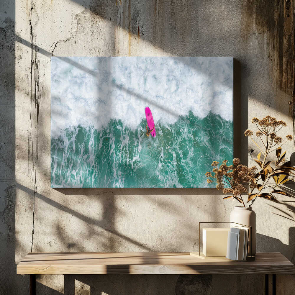 Den rosa surfbrädan