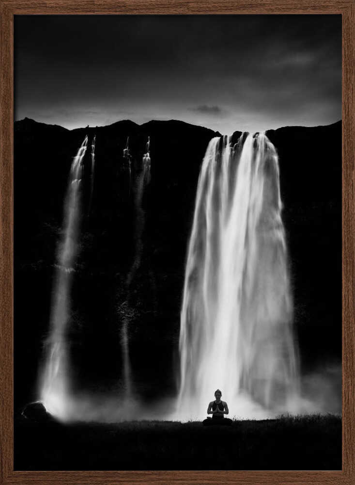 Meditating By Waterfall