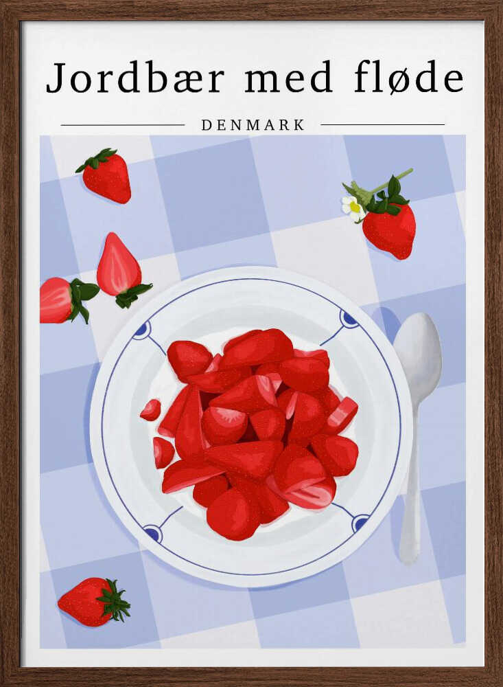 Jordbær Med Fløde