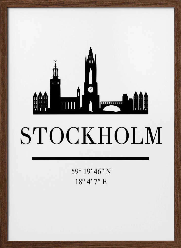 Stockholm City Silhouette