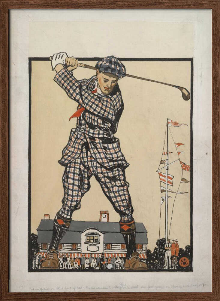 Man Swinging Golf Club