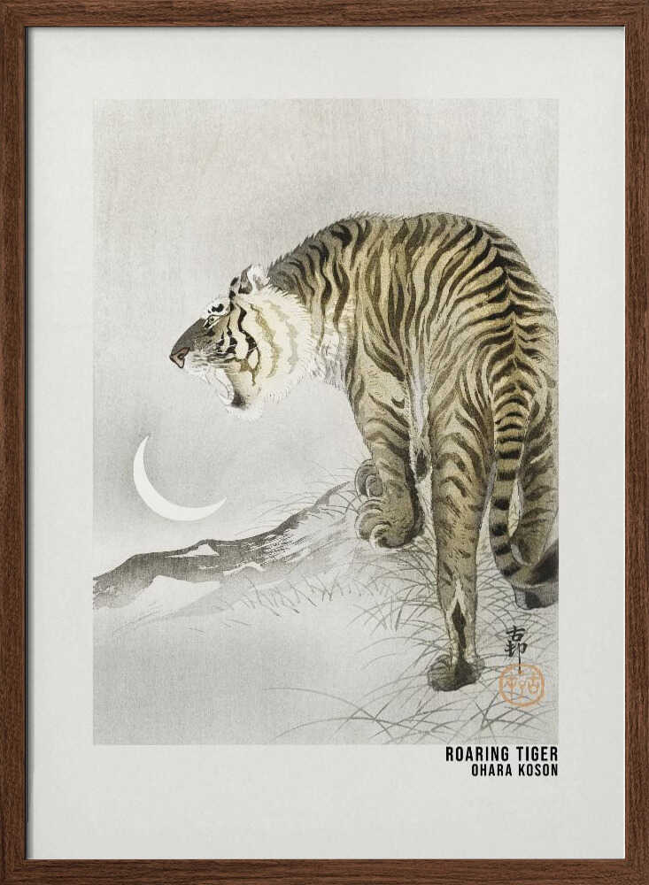 Roaring Tiger Art Poster