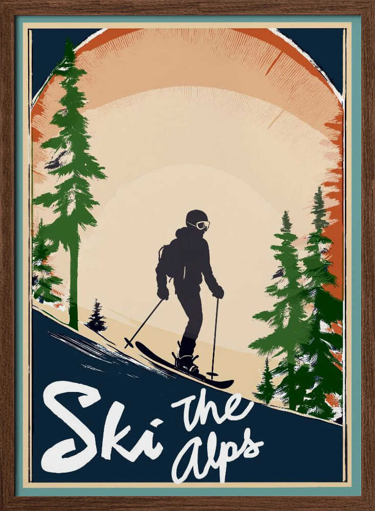 Winter Tourism: Vintage Ski the Alps Poster