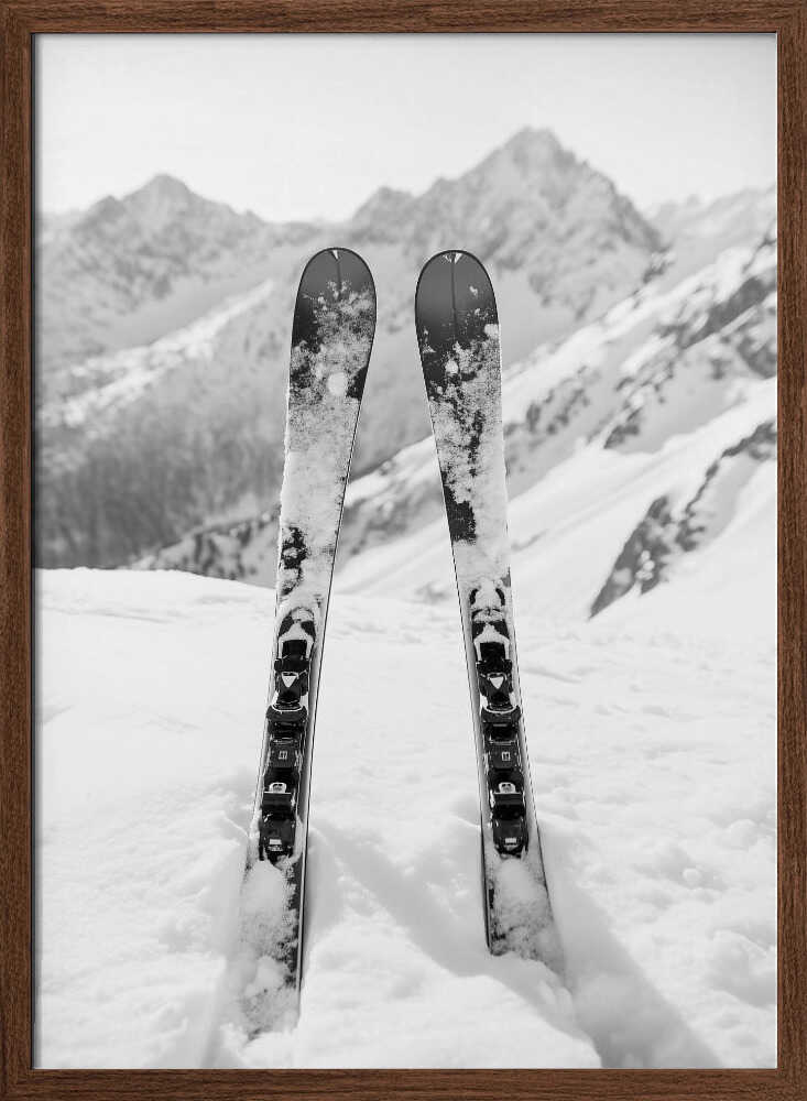 Alpine Skis And Peaks