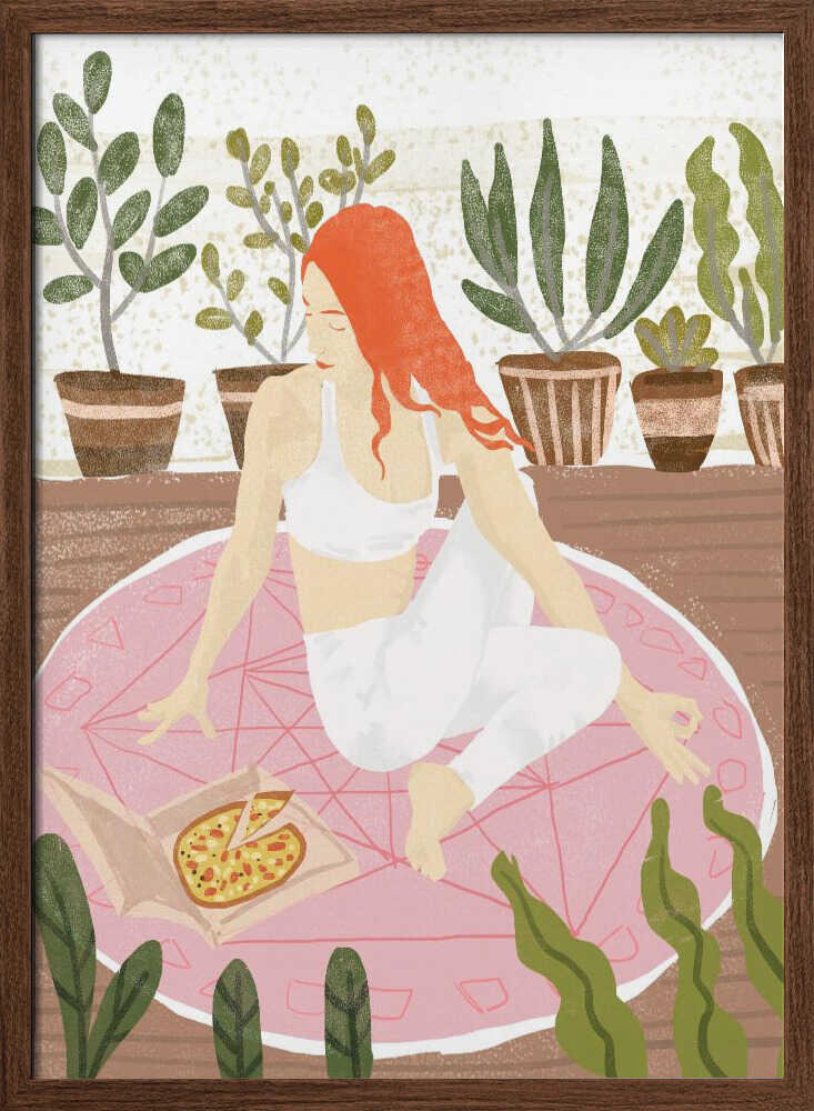 Cozy Yoga Pizza Moment
