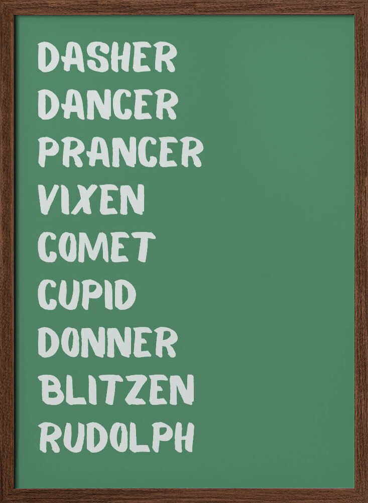 Reindeer Names - Green