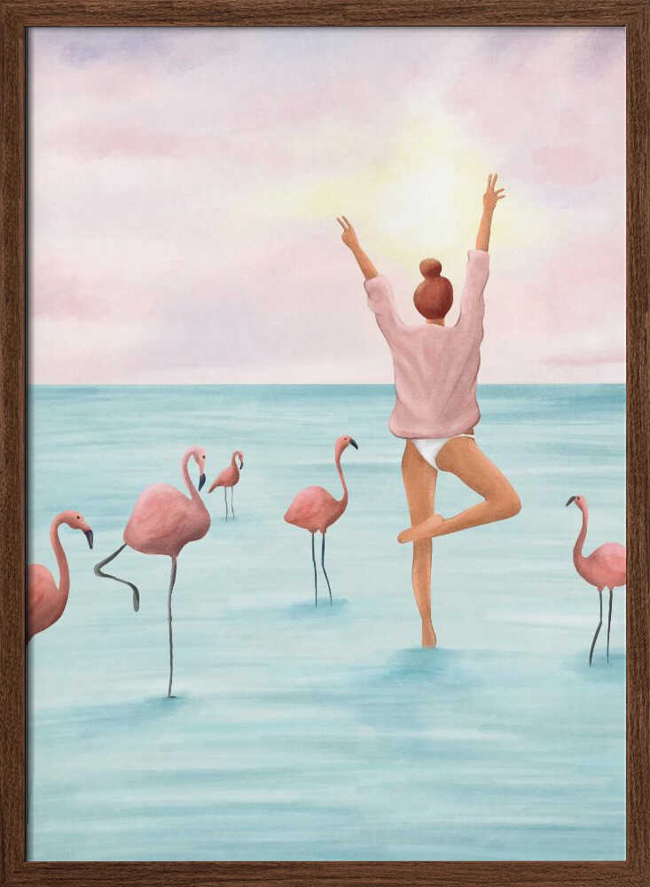 Tropical Flamingo Woman