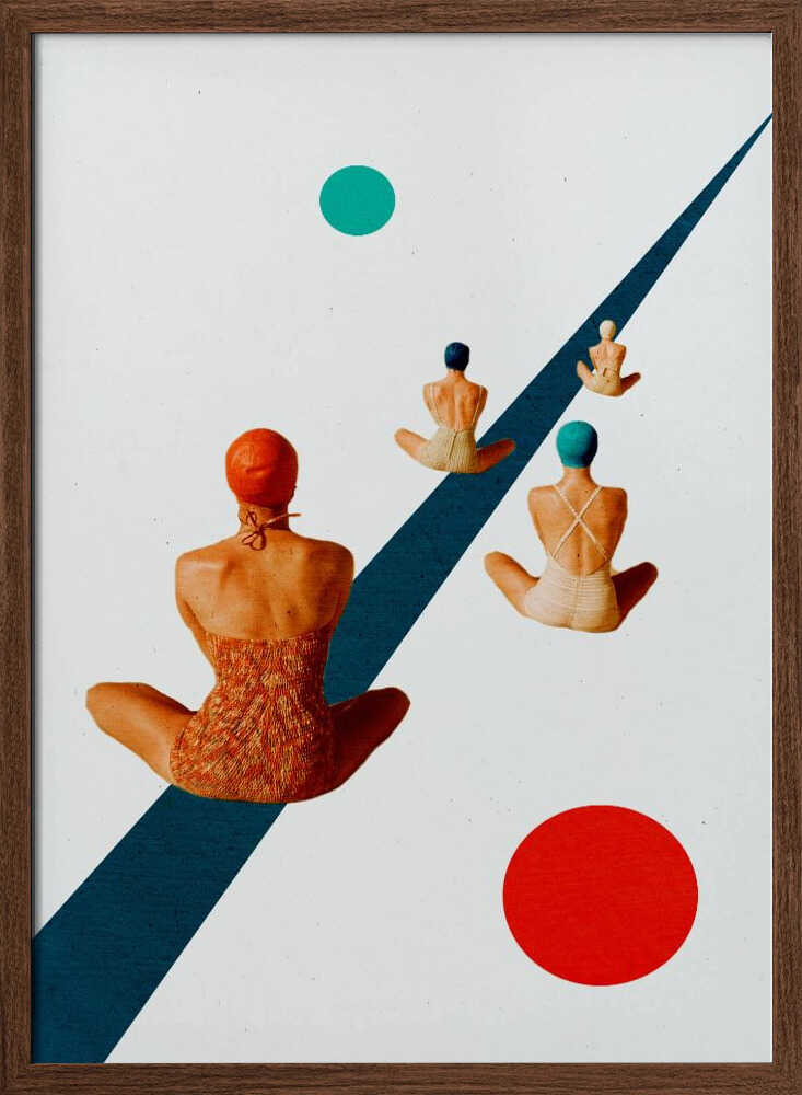 Vintage Bathers Geometric