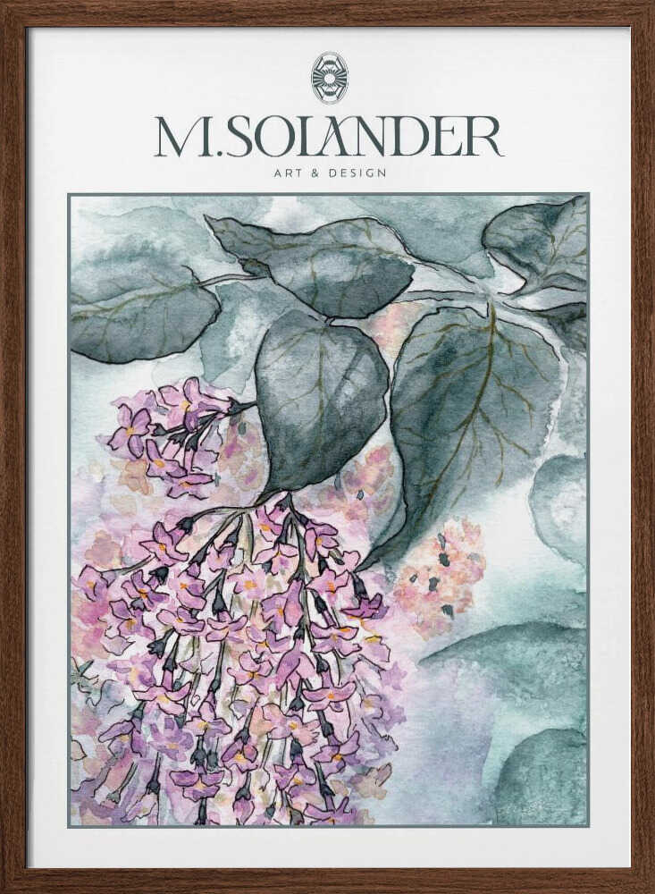 Purple Watercolor Lilacs