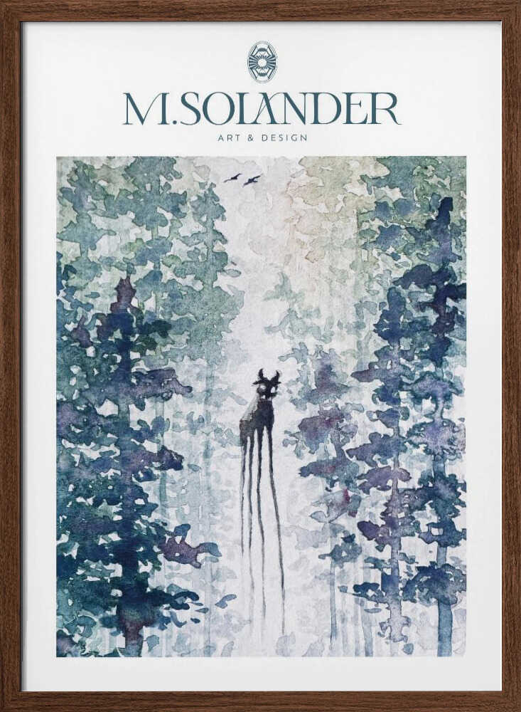 Misty Forest Deer