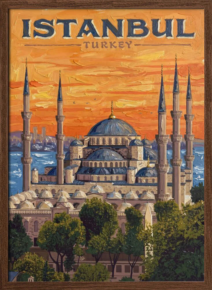 Istanbul Blue Mosque Sunset