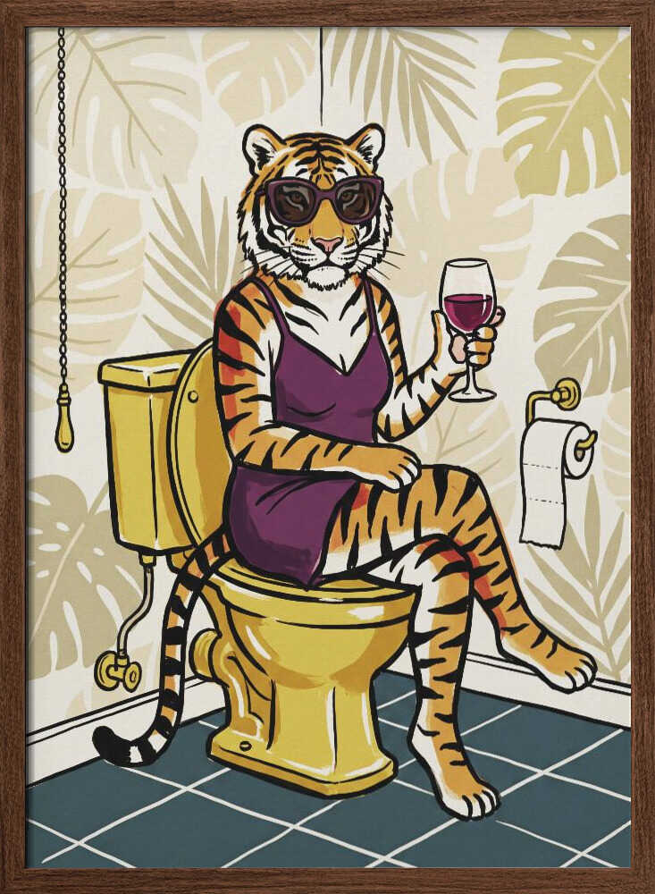 Chic Tiger Bathroom Wine
