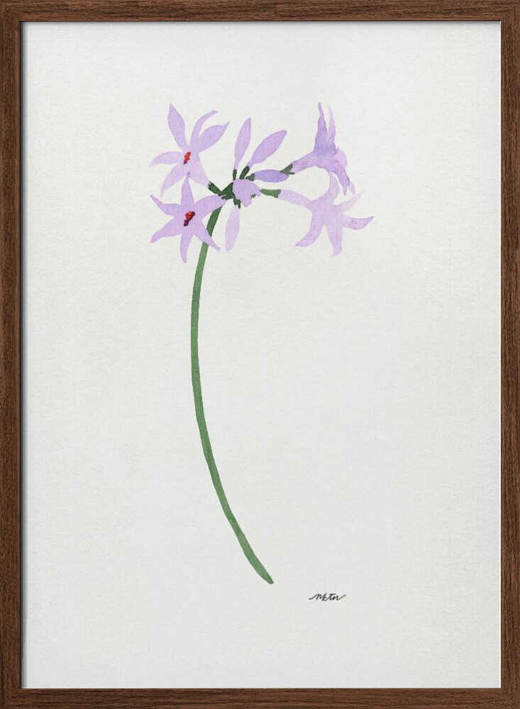 Watercolor Purple Bloom
