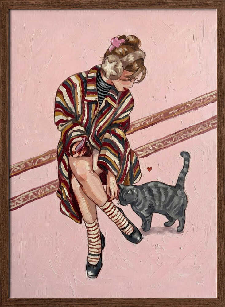 Joyful with cat