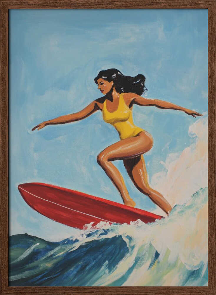 Retro Surfer Girl