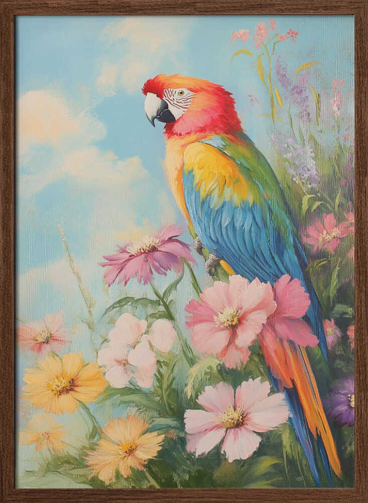 Vibrant Garden Macaw