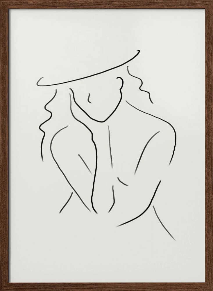 Elegant Woman Line Art
