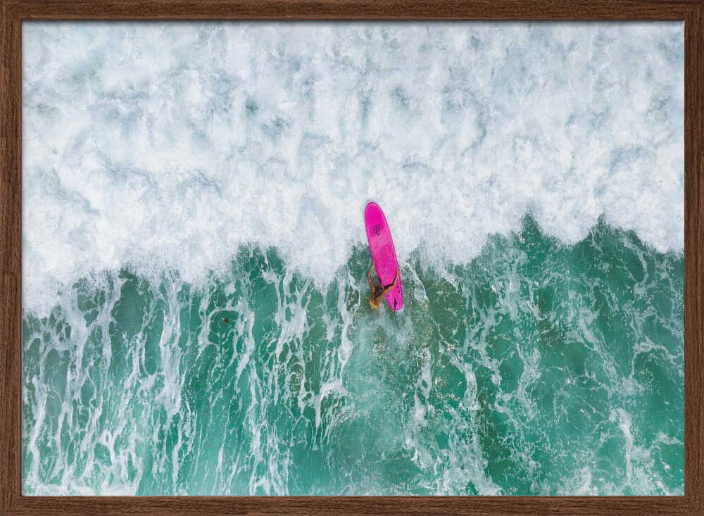 Den rosa surfbrädan