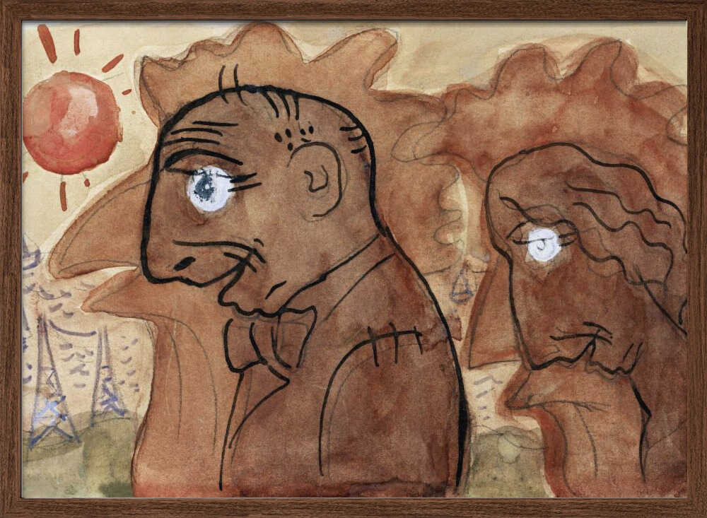 Caricature of Leo Gestel and His Wife (ca. 1891–1941) By Leo Gestel