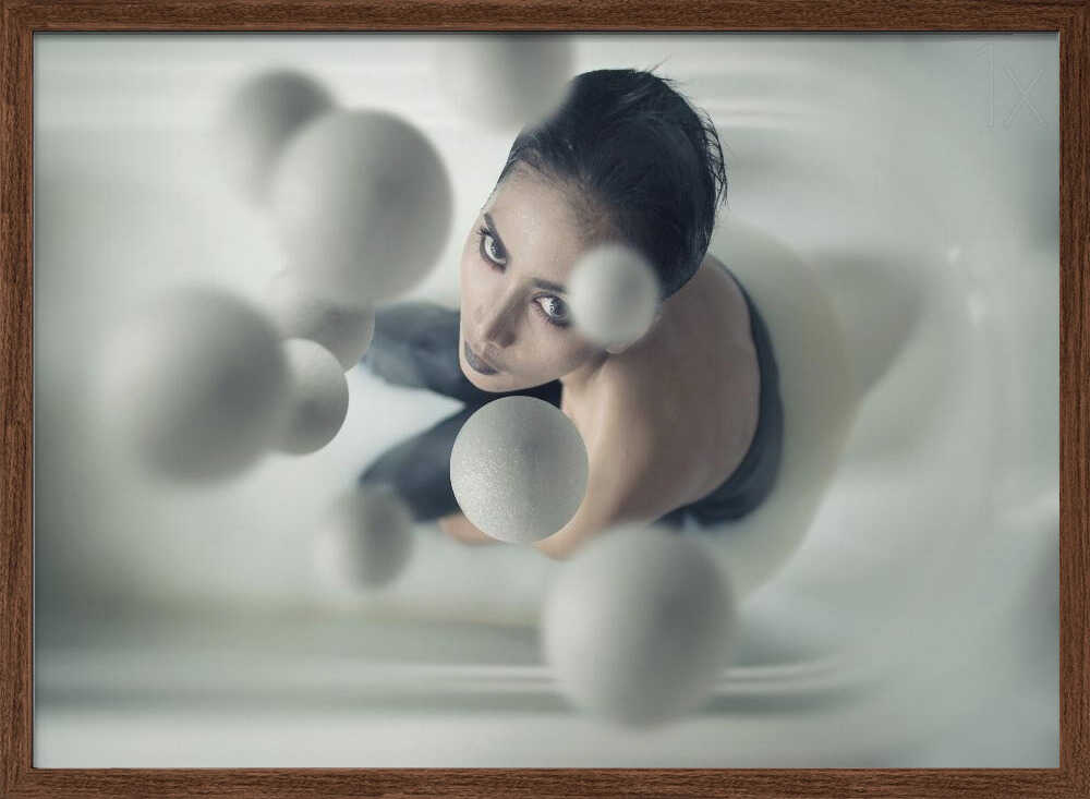 Ethereal Woman and Spheres