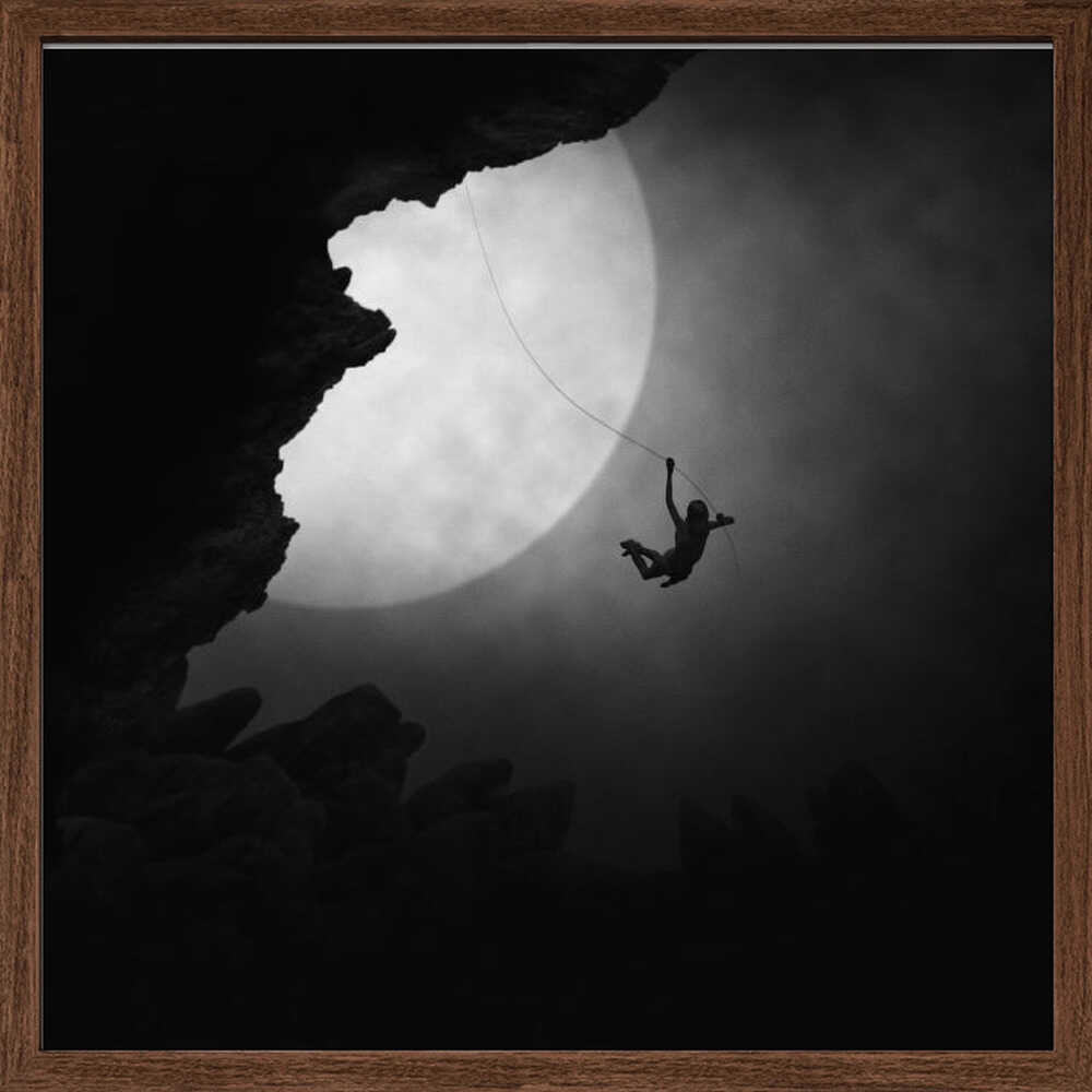 Moonlit Rock Climber