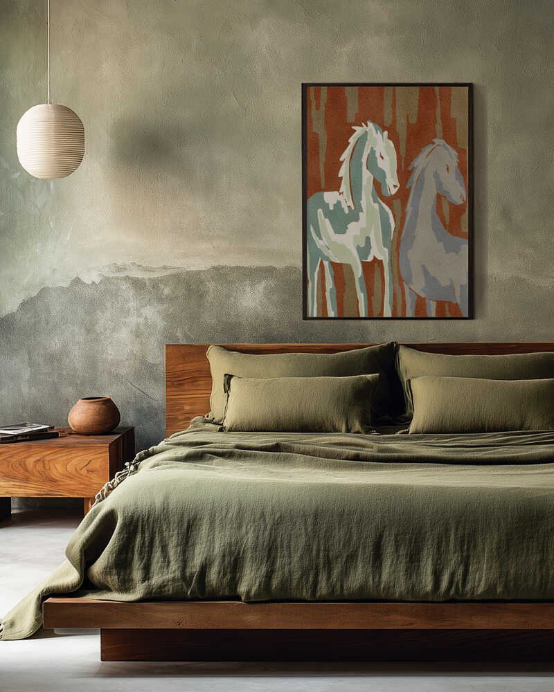 Abstract Forest Horses