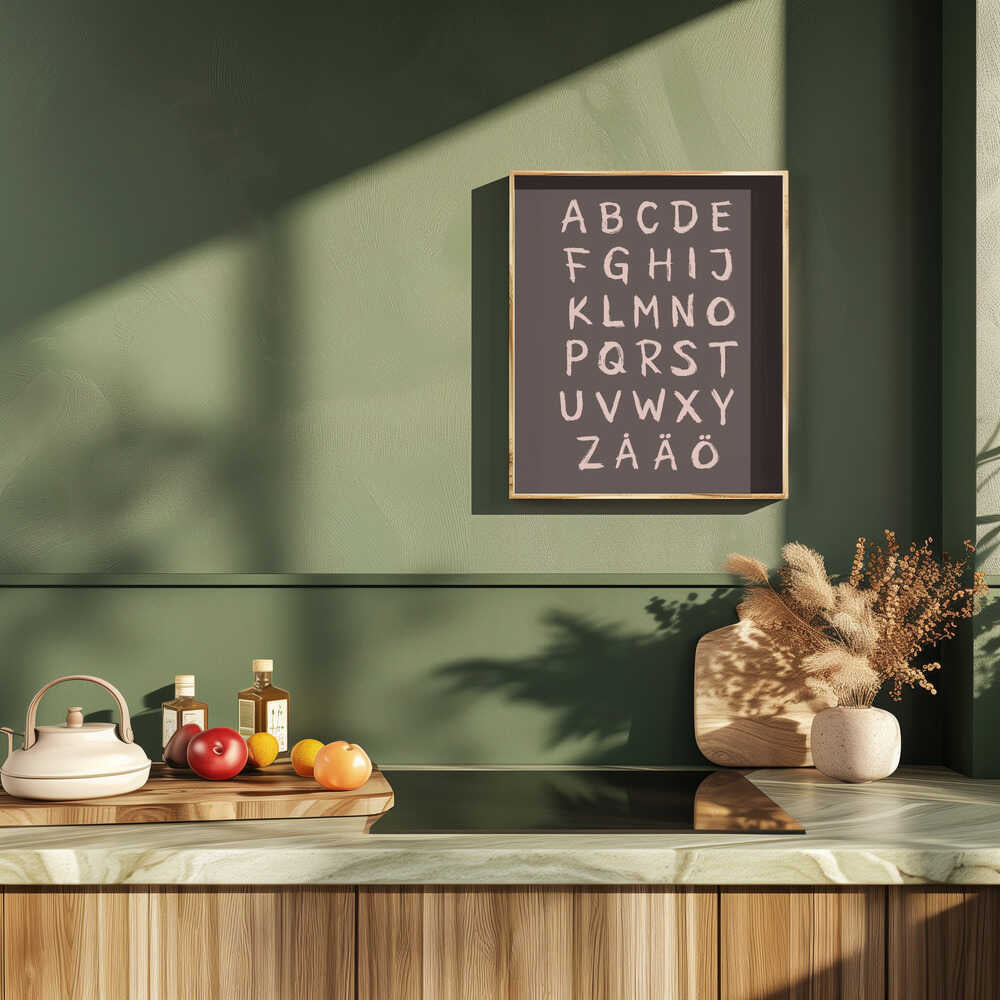 ABC på svart tavla