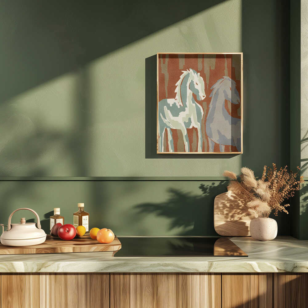 Abstract Forest Horses