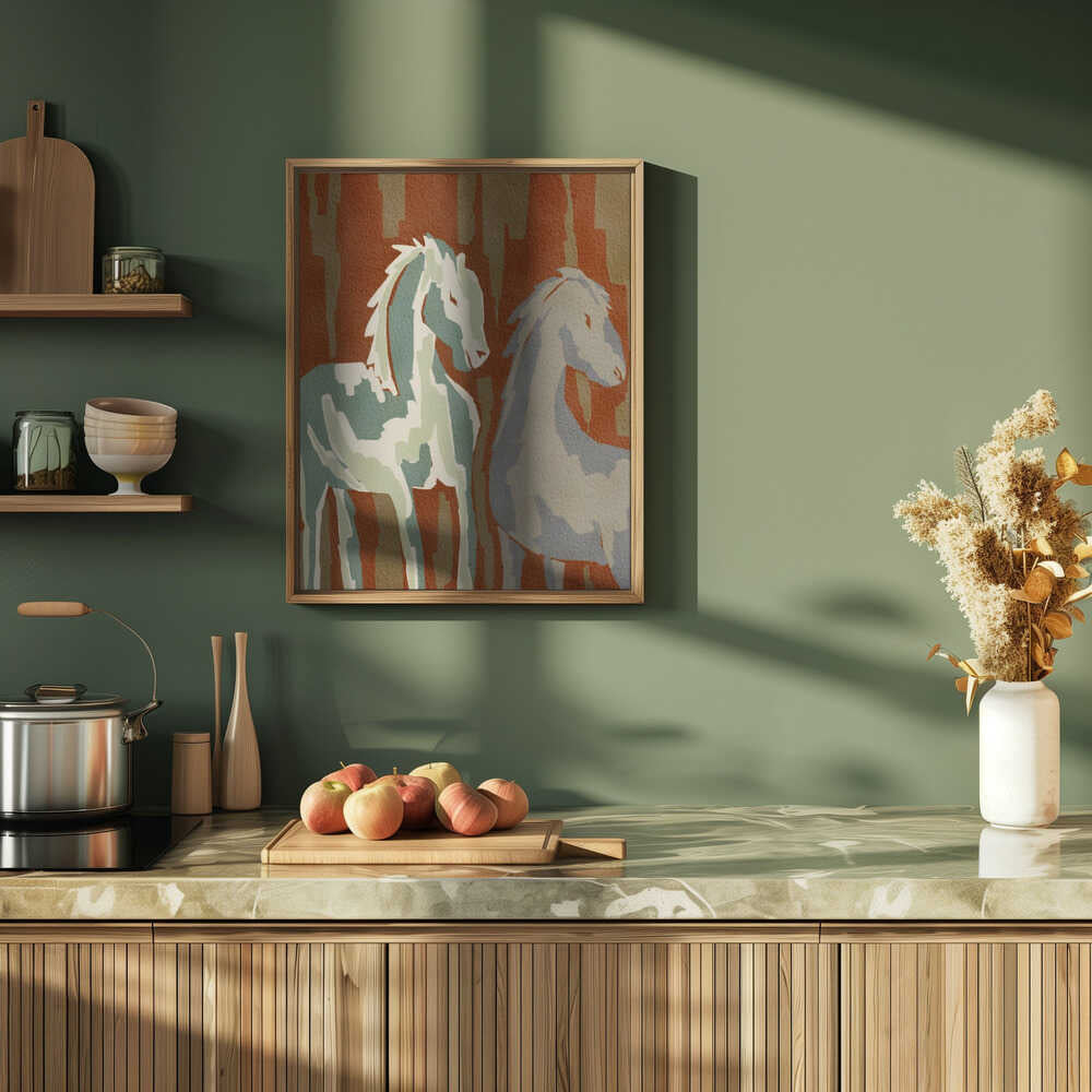 Abstract Forest Horses