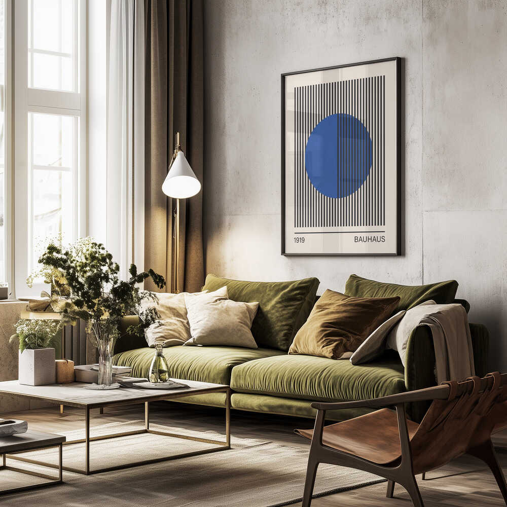 Geometric Blue Circle