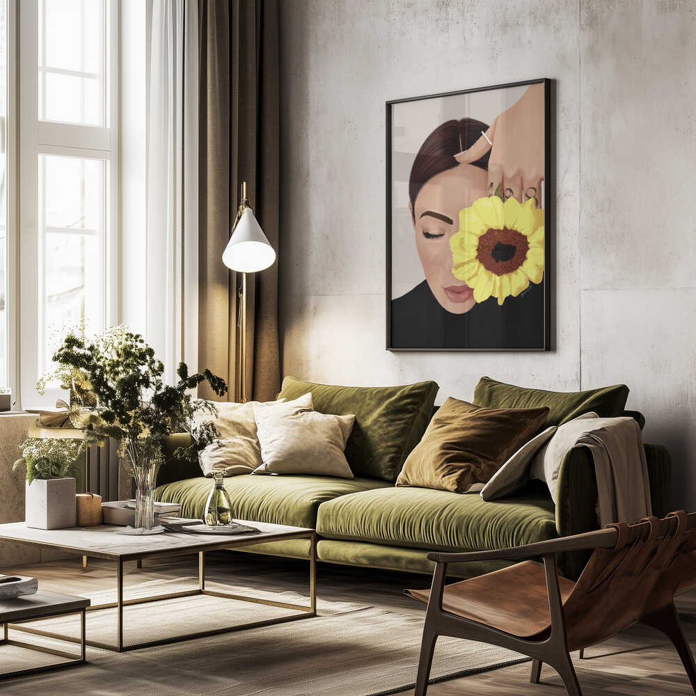 Serene Sunflower Portrait
