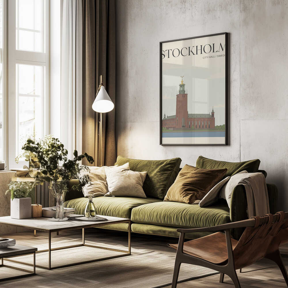 Stockholm City Hall Travel Poster