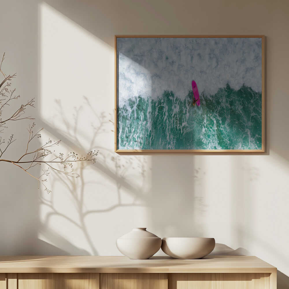 Den rosa surfbrädan