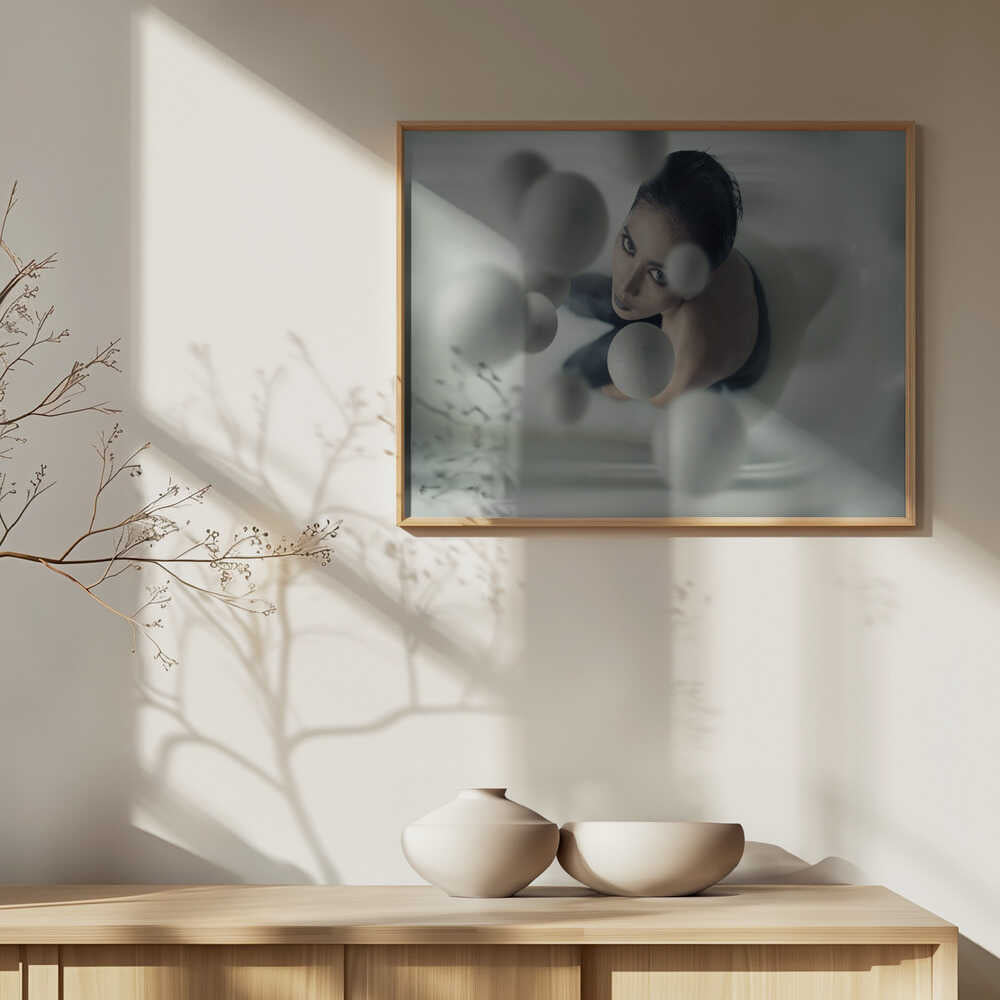 Ethereal Woman and Spheres