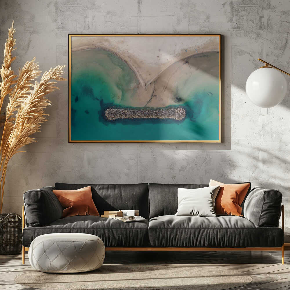 Aerial Beach Breakwater