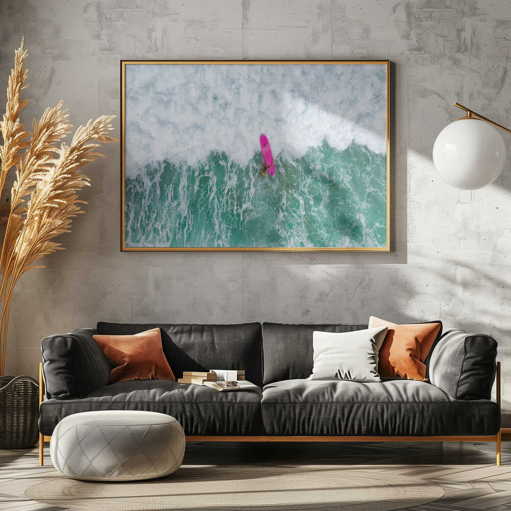 Den rosa surfbrädan