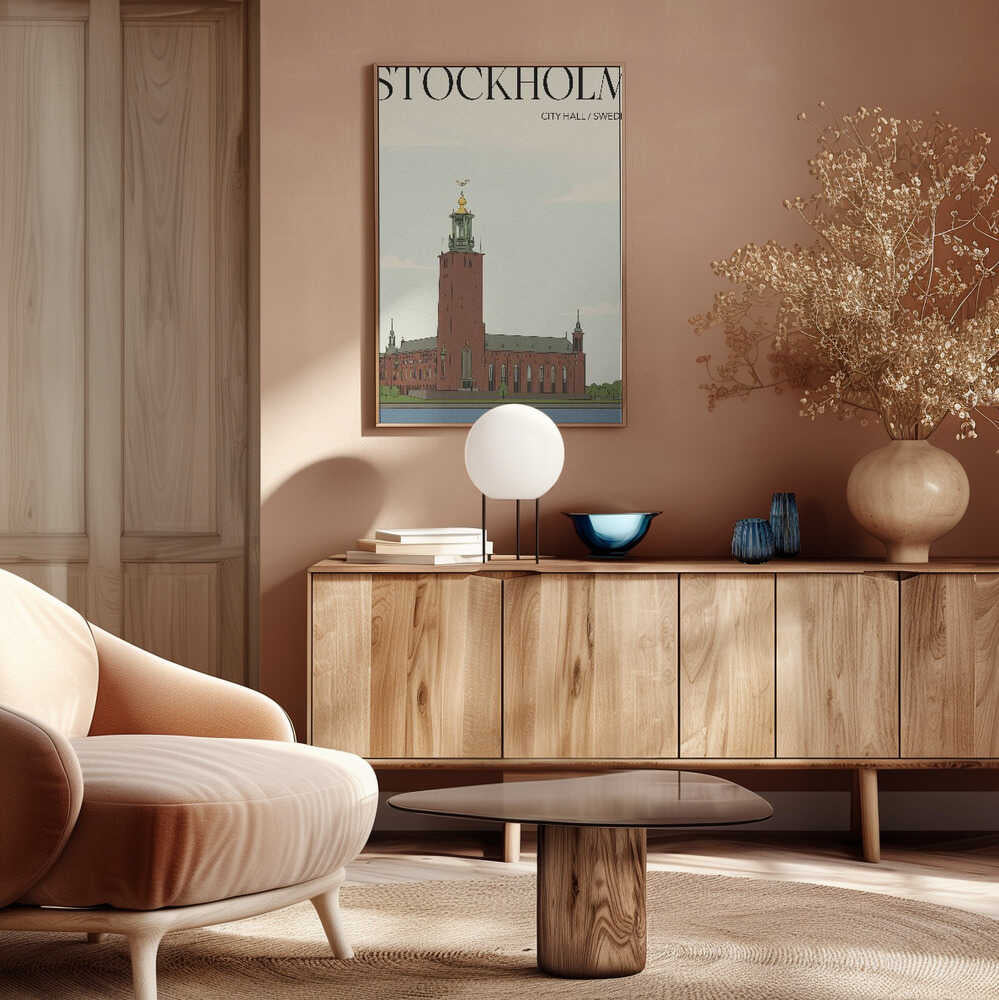 Stockholm City Hall Travel Poster