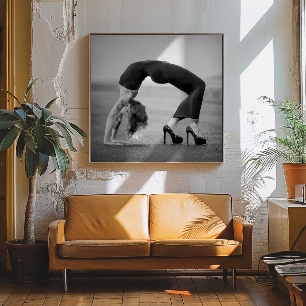 Elegant Backbend in Heels