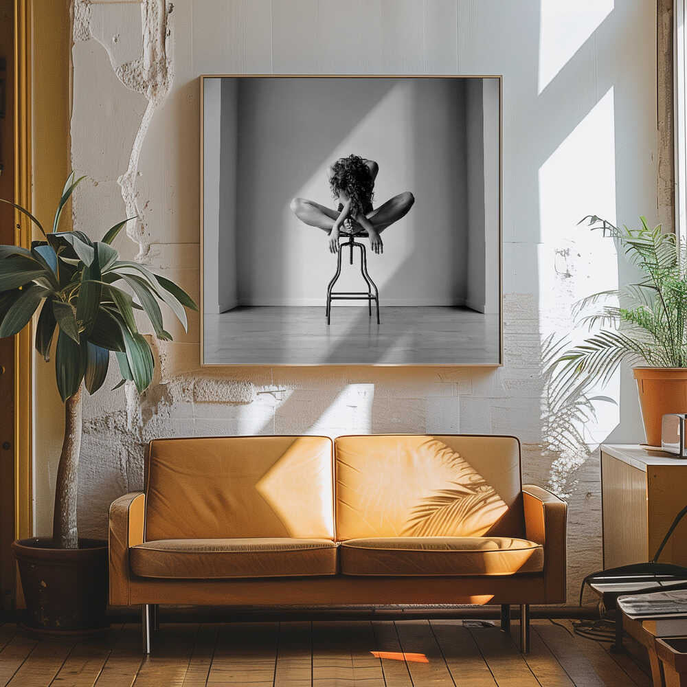 Graceful Figure On Stool