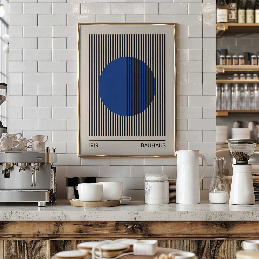 Geometric Blue Circle