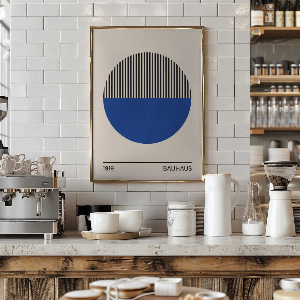 Geometric Blue Circle