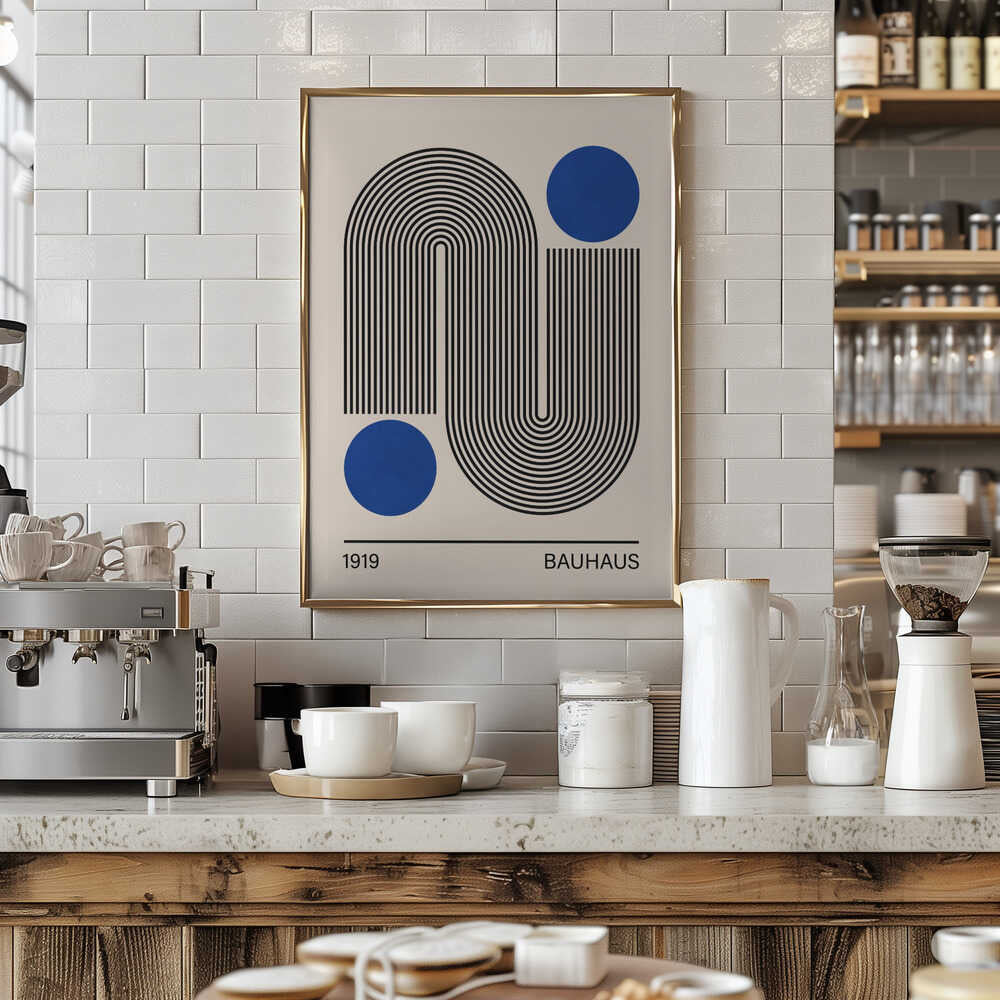Modern Curves Blue Circles