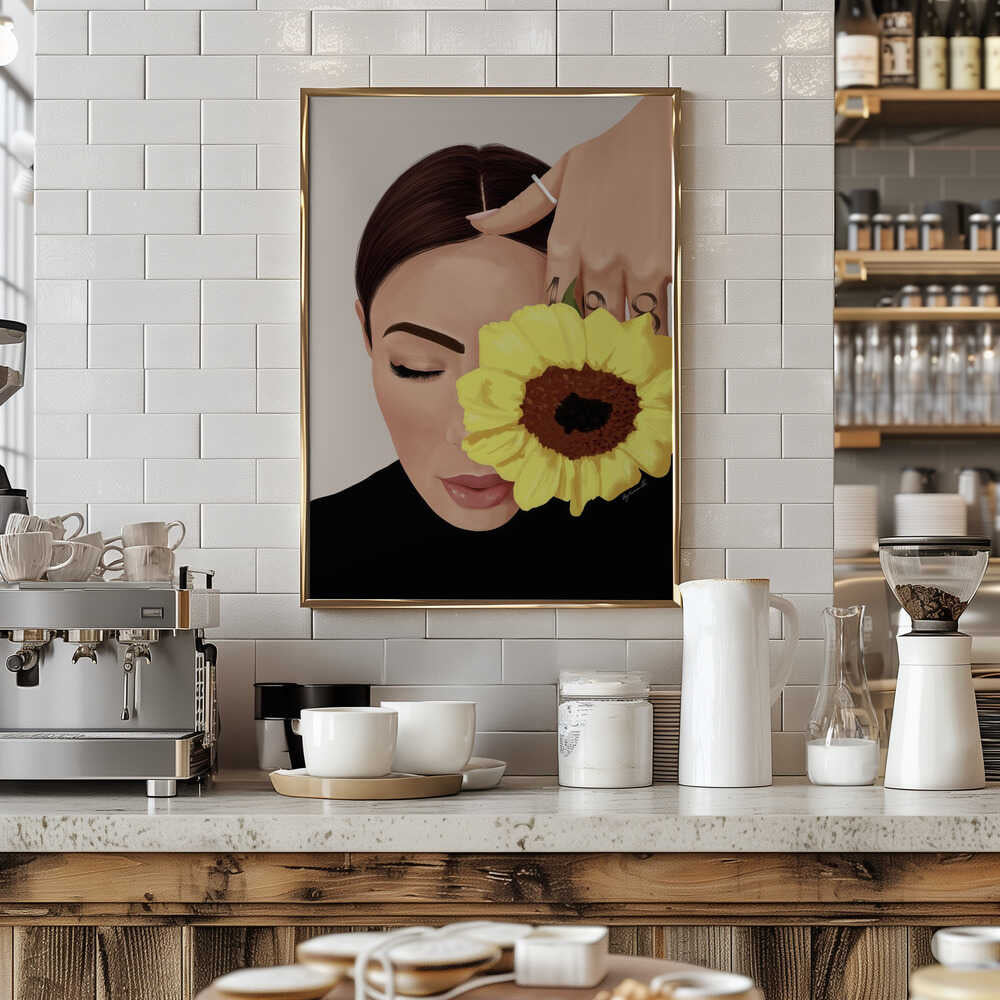 Serene Sunflower Portrait