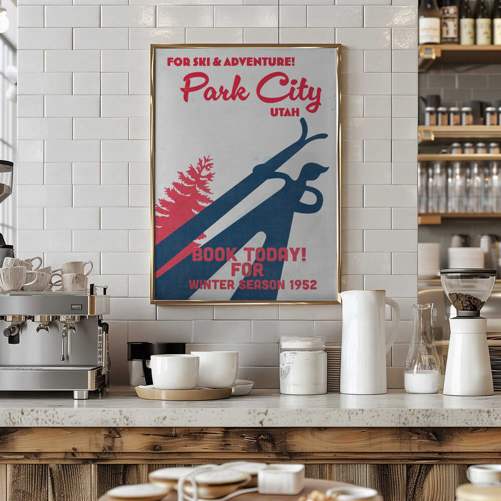 Park City – vintage skidaffisch